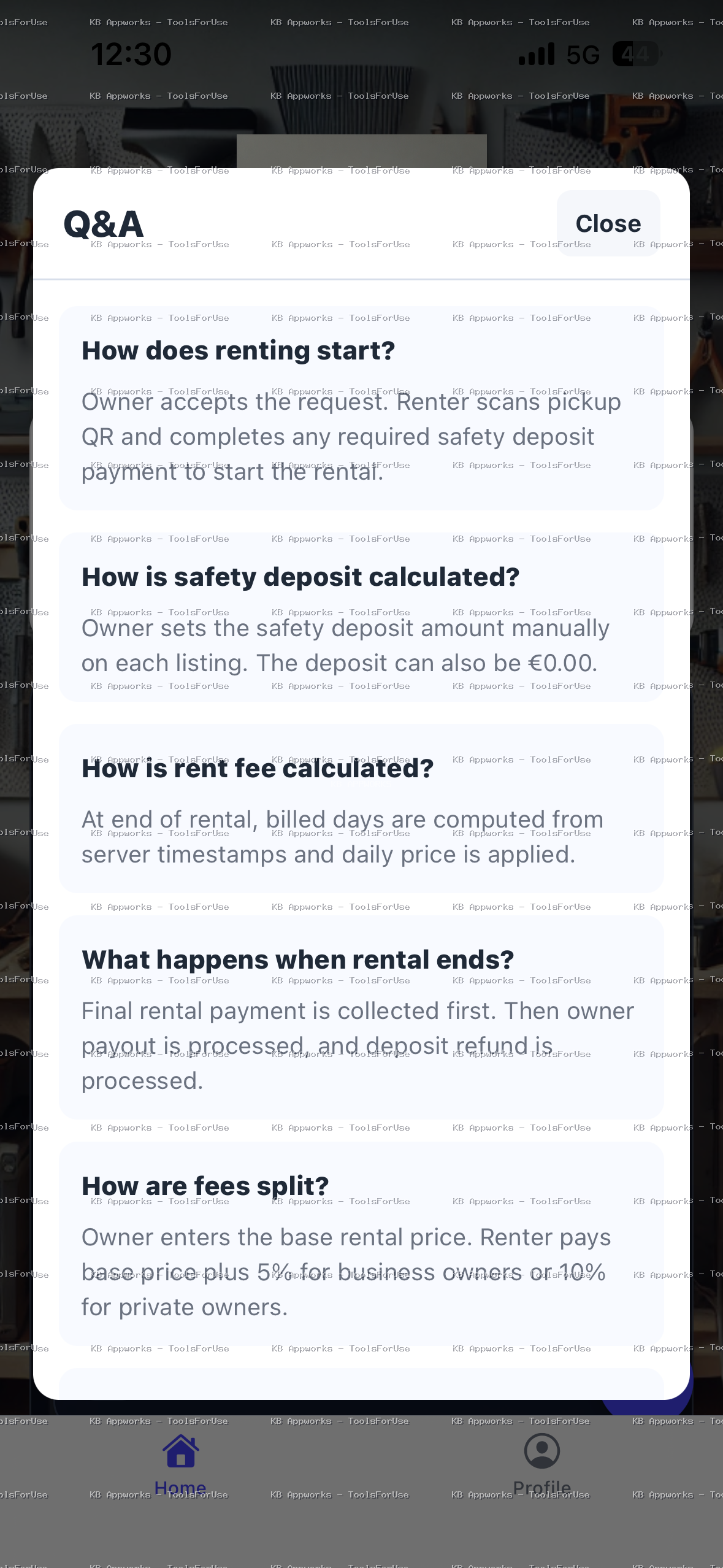 ToolsForUse app screenshot