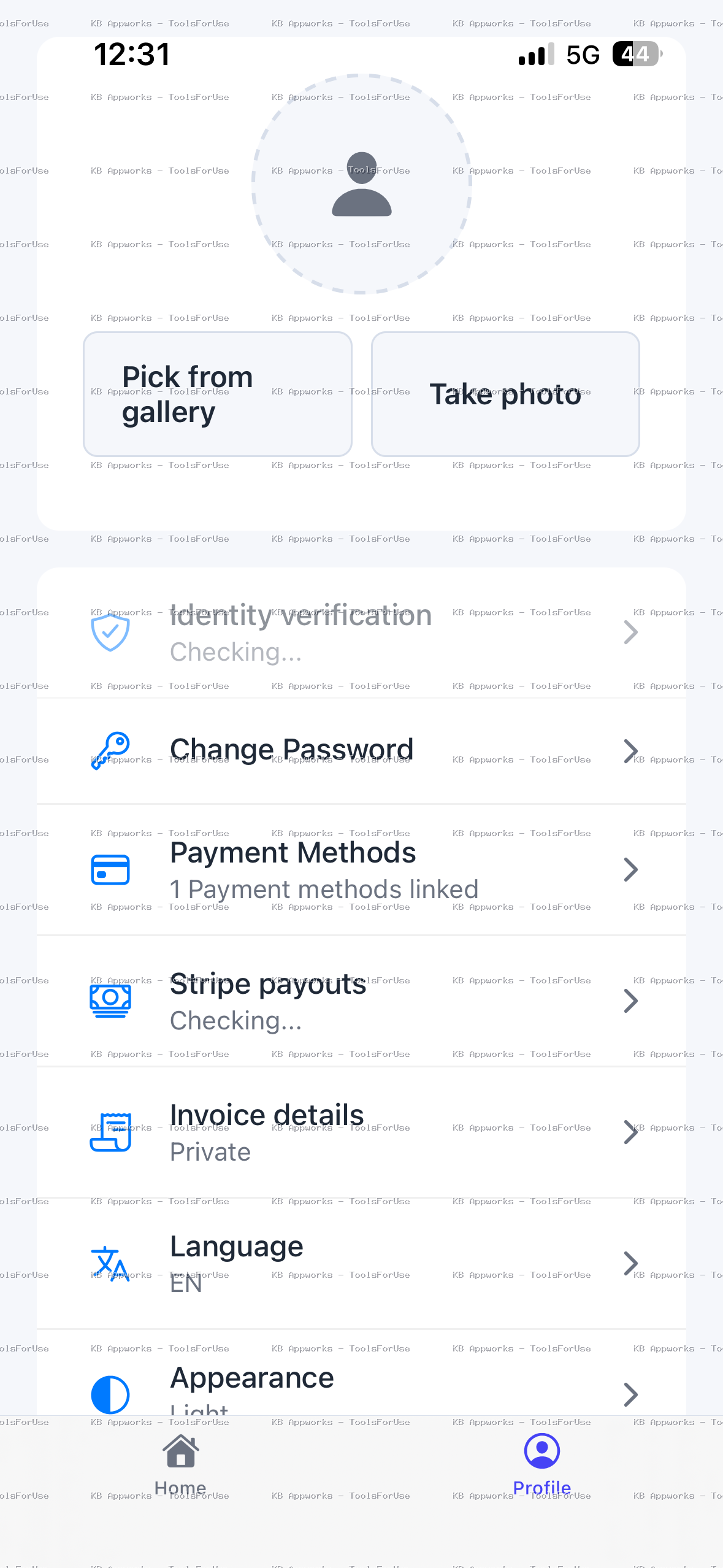 User profiles ToolsForUse app screenshot