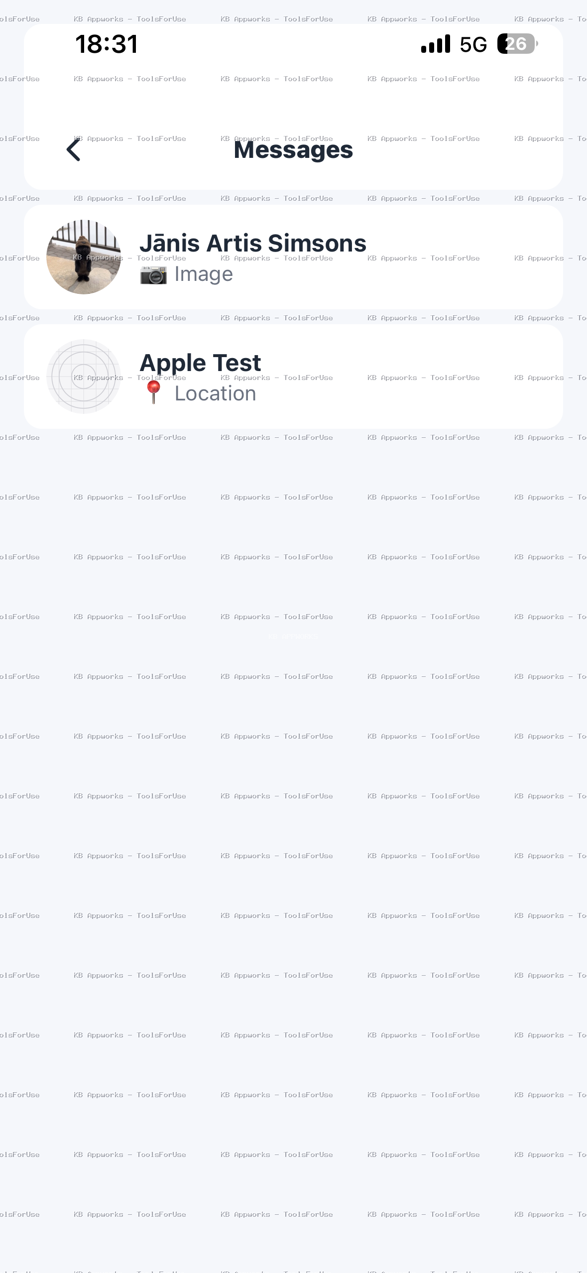 Messaging ToolsForUse app screenshot